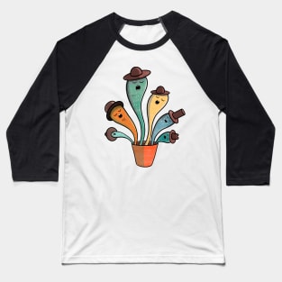 Singing Cacti Illustration Baseball T-Shirt